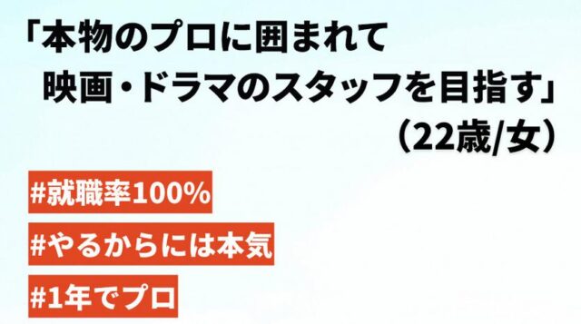 東京映画映像学校 TMS 特徴