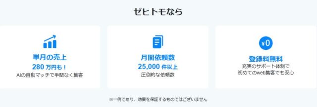 ゼヒトモ Zehitomo 事業者登録 特徴